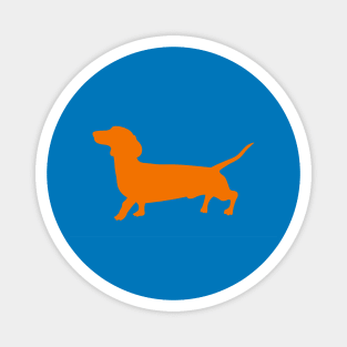 Sausage Dog Coloured Silhouette Magnet